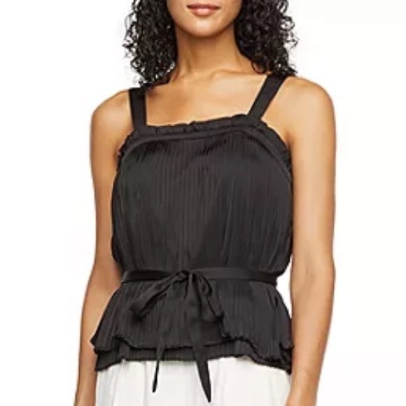 Ryegrass women’s square neck sleeveless peplum top size XS NWOT - Picture 1 of 7
